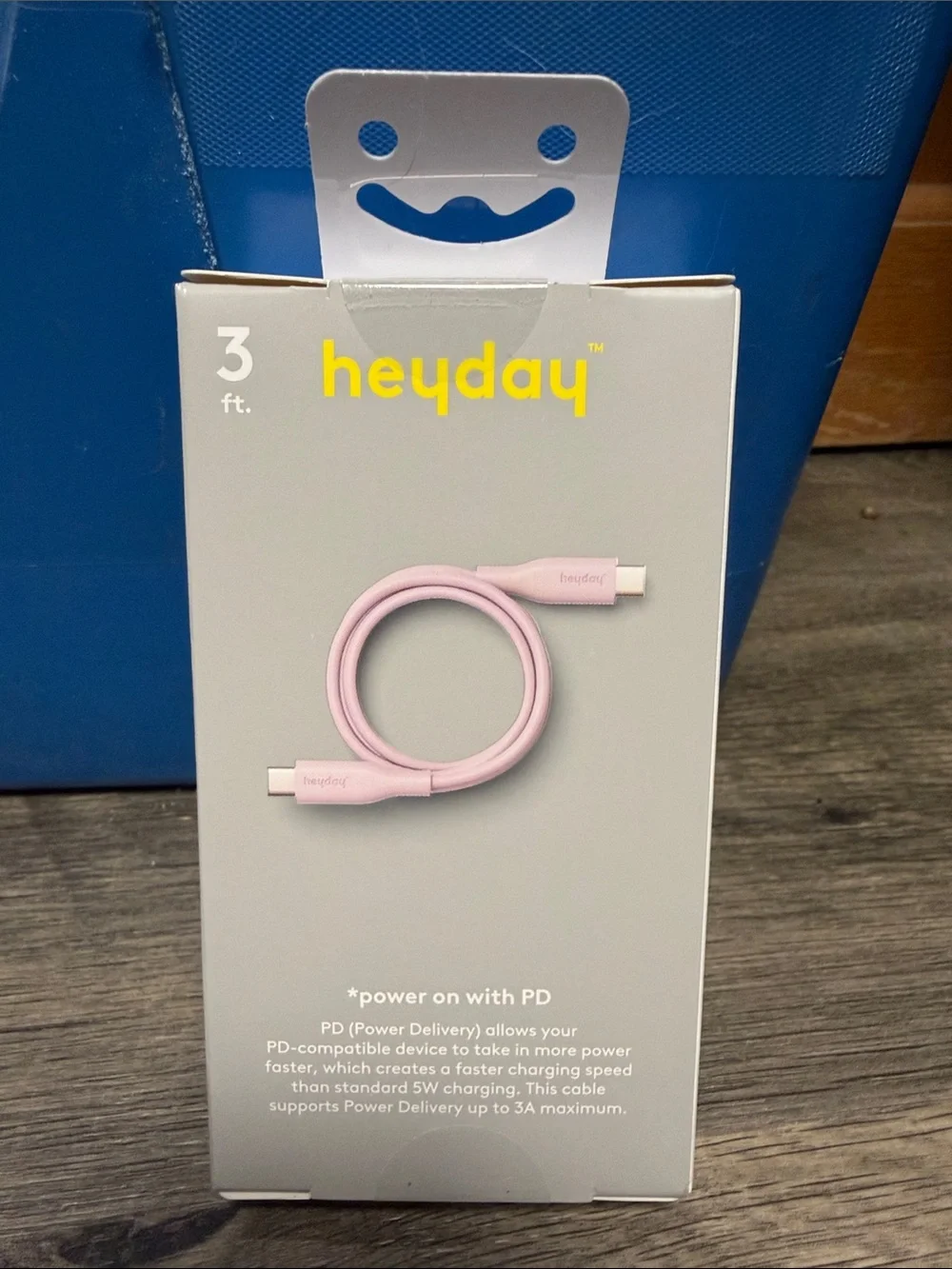 TWO heyday USB-C to USB-C Fast Charging Cable - Light Pink